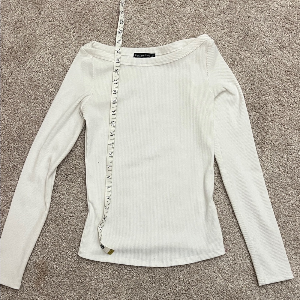 Express Off-White Long Sleeve Top